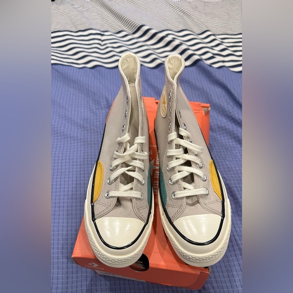 Converse Other - Converse High-Top Sneakers with Colorful Accents